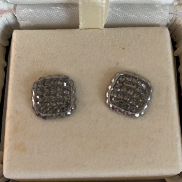 PIERCING PAGODA Silver Tone Embellished Earrings - Picture 2 of 6